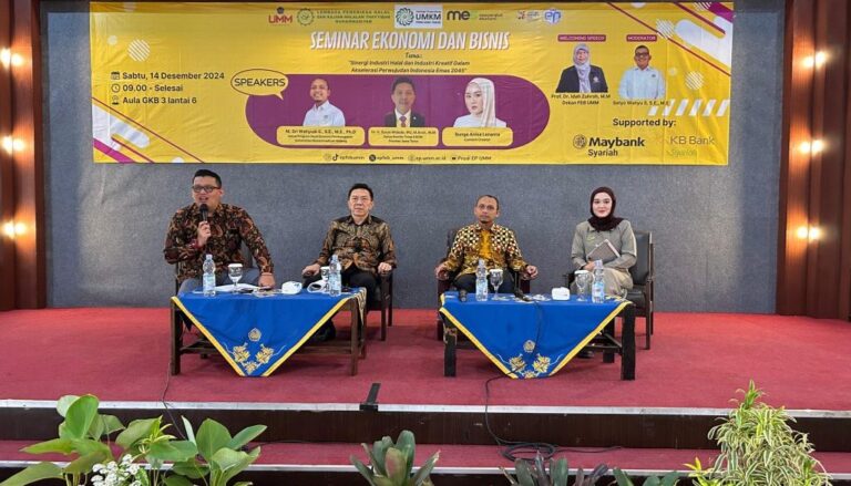 Prodi EP FEB UMM Seminar Bisnis dan Ekonomi-Serahkan Sertifikat Penghargaan Sejumlah Mitra DUDI